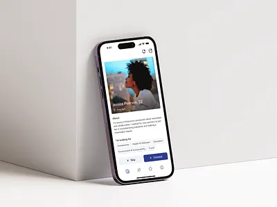 SHOT - Business Networking App | User profile business dating design mobile app mobile design profile random social media tinder ui ui daily ui trends user profile ux ui