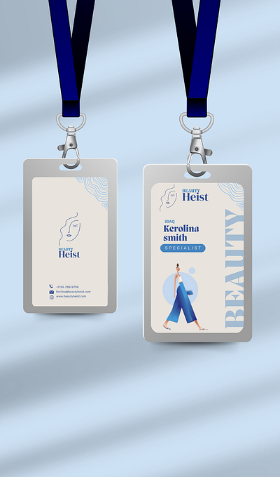 Sleek employee card design branding graphic design id card