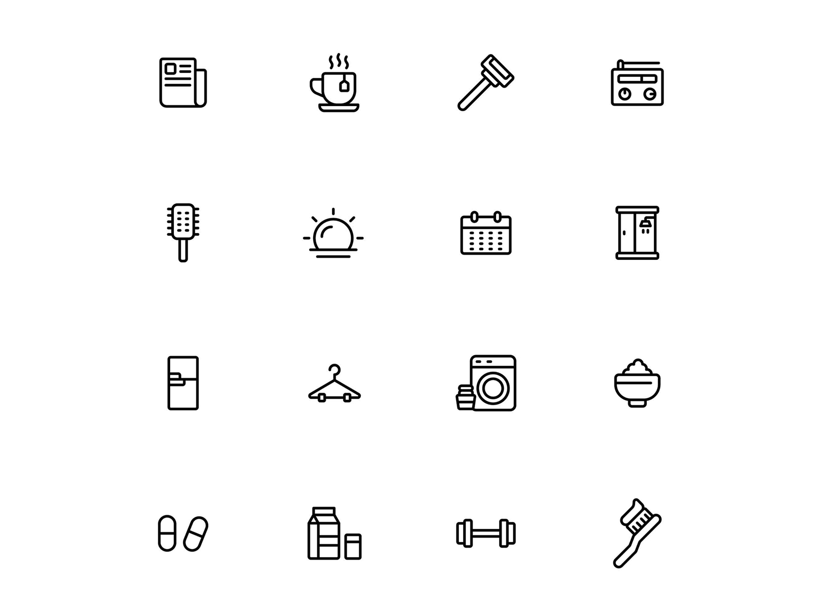 64 Morning Routine Icons By Unblast On Dribbble