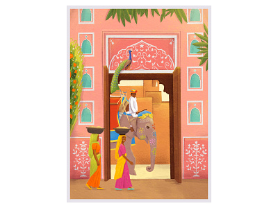 Jaipur, India - Illustration for chocolate packaging badge branding chocolate packaging design elephant graphic design holi illustration illustration india illustration packaging illustration rajasthan india jaipur paackaging chocolate rajasthan travel india travel jaipur