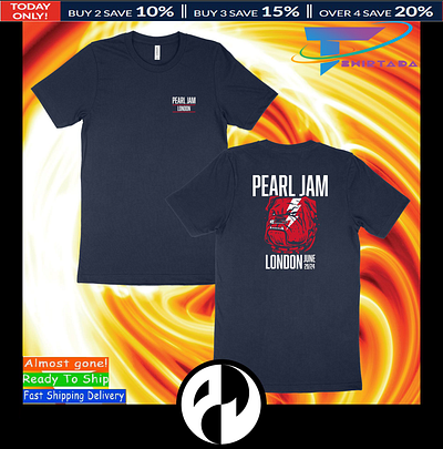 Pearl Jam Tour London, UK June 29, 2024 Event T-shirt pearl jam world tour 2024