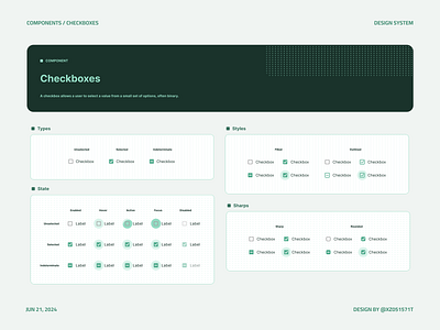 UI Component | Checkboxes ui ui design