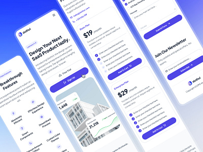 slothUI: World's Laziest Design System | SaaS Website Mobile UI clean design system figma gradient minimal mobile ui mobile web design mobile website purple saas saas ui saas web design saas website slothui soft ui ui design ui kit web design website