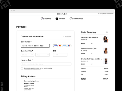 Daily UI #002 - Credit Card Checkout branding checkout credit daily ui dailyui002 illustration redesign ui website design