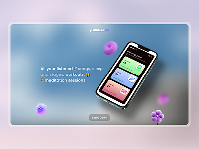 Journal AI (Mobile App) - Design Concept branding figma figmadesign journalai tracker