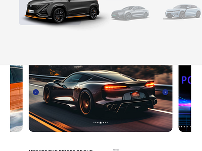 car trading website design typography