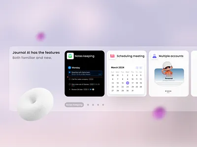 Journal AI (Mobile App): AI Journaling & Productivity Management branding design figmadesign journalai tasktraker uiux