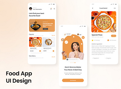 Food App UI branding design dribbble graphic design layout reference typography ui user interface ux vector