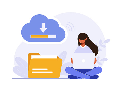 Cloud services. Upload files backup business character cloud cloud service cloud technology data file flat man people safety server sync synchronization technology upload vector web woman