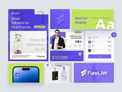 Fundjet - Online Stock Mutual Funds (Branding) animate b2b brand brand identity branding capital dipa inhouse finance fintech fundraising investment investor logo saas startup stock trading venture