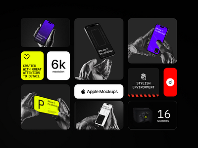 iPhone 15 Pro Mockups bento design grid iphone 15 pro mockup ui