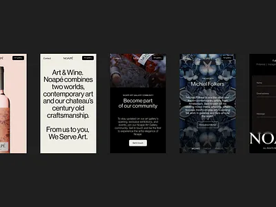 Noapé wine mobile designs clean minimalistic mobile mobile design ui webdesign