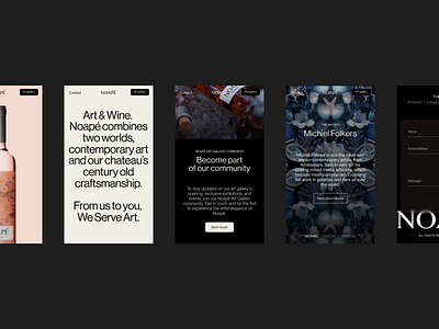 Noapé wine mobile designs clean minimalistic mobile mobile design ui webdesign