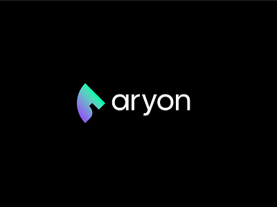 Aryon - logo concept 2 abstract animal branding concept data design double meaning gradient horse logo mark minimalist roxana niculescu simple tech technology visual identity