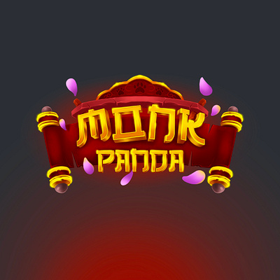 Slot logo design MONK PANDA graphic design logo