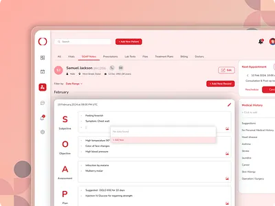 Designed for Doctors - Soap Notes UI! 🩺 dashboard doctors healthcare medical note taking notes soap