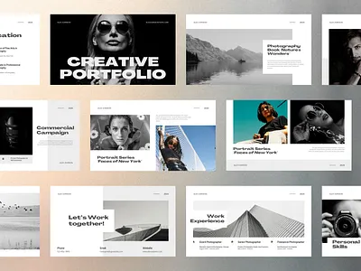 Creative Portfolio - Presentation Templates branding graphic design minimalist design minimalist modern minimalist portfolio portfolio design portfolio ppt portfolio template ppt design ppt template visual identity