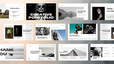 Creative Portfolio - Presentation Templates branding graphic design minimalist design minimalist modern minimalist portfolio portfolio design portfolio ppt portfolio template ppt design ppt template visual identity