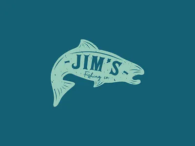 Jim's Fishing Co. - Logo branding design fish fishing graphic design illustration logo vector