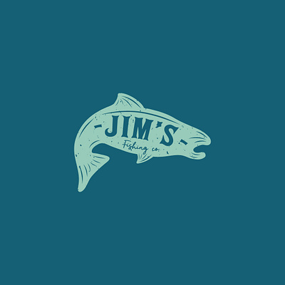 Jim's Fishing Co. - Logo branding design fish fishing graphic design illustration logo vector