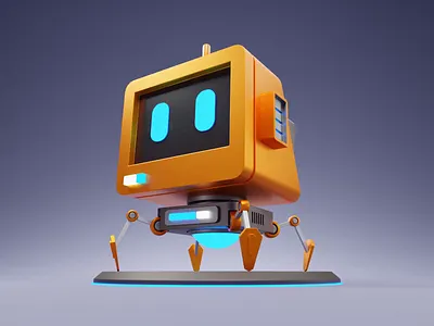 Cute Bot 3d 3d art 3d character 3d render animation blender bot character character design cute design game art game design graphic design illustration illustrator motion graphics render robot ui