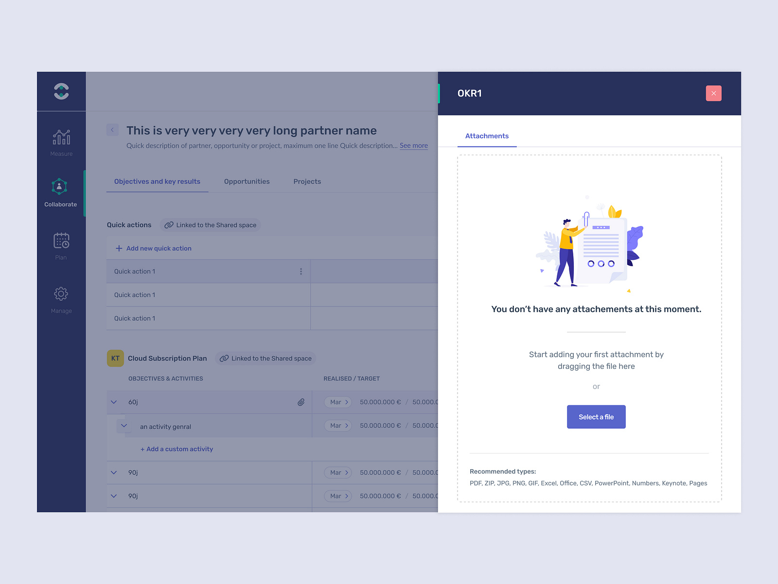 Upload file UI by Peter Loving for UserActive on Dribbble