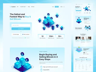 Crypto Landing Page Design / Crypto Home Page Design bitcoin crypto crypto exchange crypto platform crypto website cryptocurrency defi design home page landing page modern product design trading ui ui design ux wallet web design web3 website design