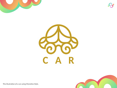 Car Logo automotive brand design brand designer car gold golden line logo design logo designer logo for sale logo idea logo inspiration logomark logotype luxurious luxury monoline symmetrical symmetry zzoe iggi
