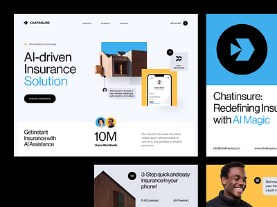Chatinsure UI design interface product service startup ui ux web website