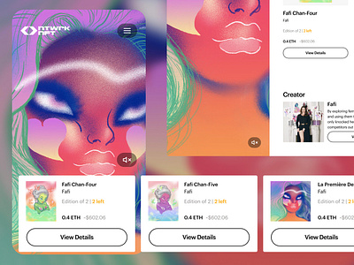 TheNTWRK - Art in NTWRK NFT Collection app design product design product strategy ui ux
