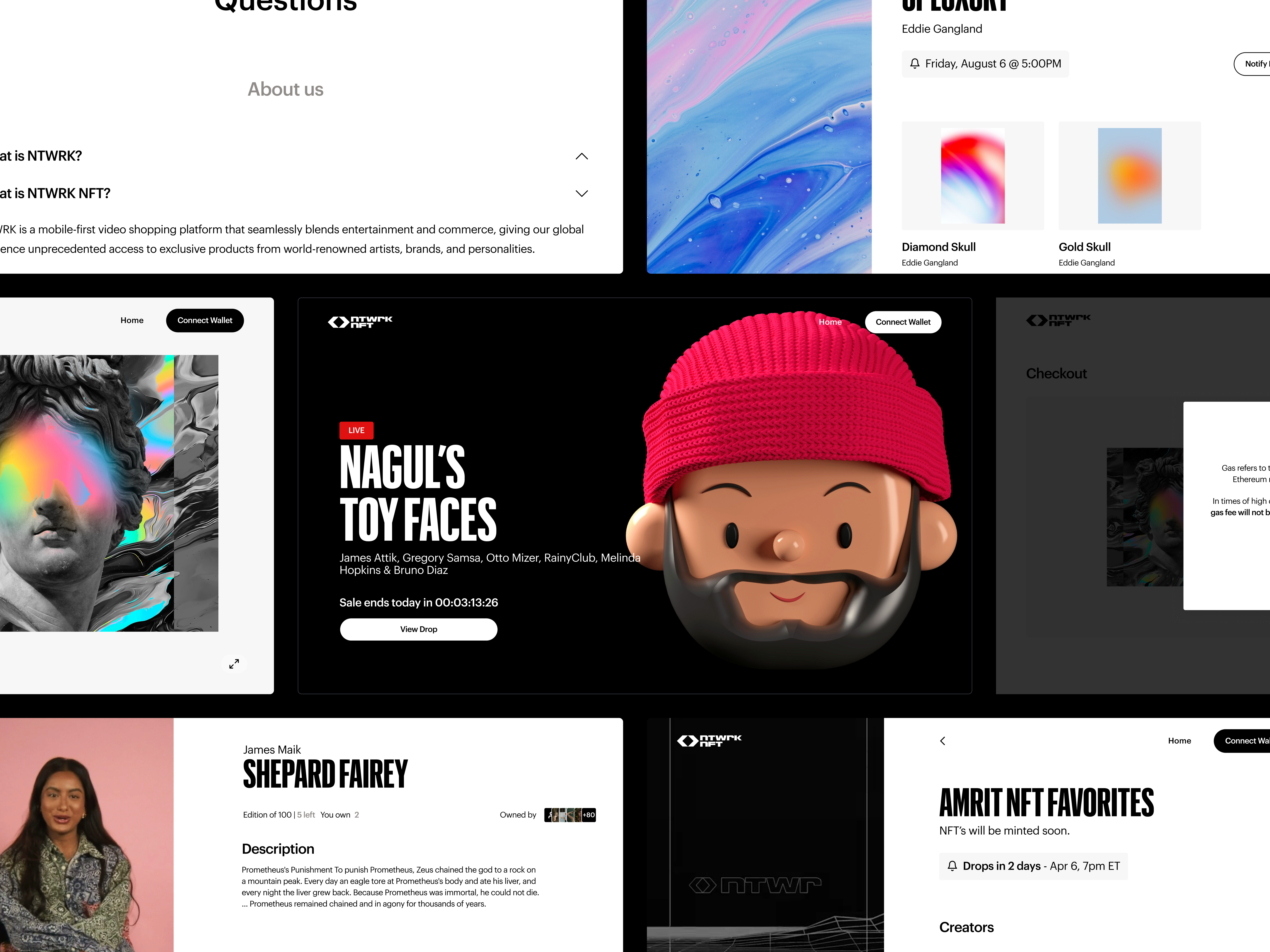 TheNTWRK - An NFT Marketplace app design product design product strategy ui ux