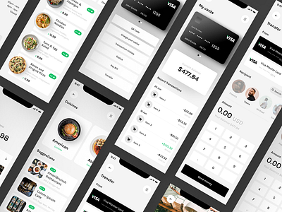 MGM App app balance card credit card digital food graphic design image iphone item list menu mobile number order restaurant transfer ui uiux user interface