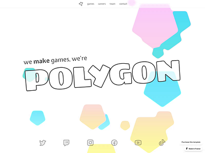 Polygon — A playful & interactive design framer immersive interaction interactive liquid shapes no code nocode scroll experience template