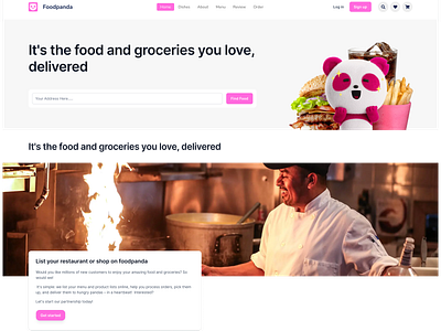 Famous FoodPanda Website with Twist 3d animation branding design graphic design illustration logo motion graphics ui vector