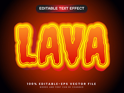 Lava 3d editable text style Template fire