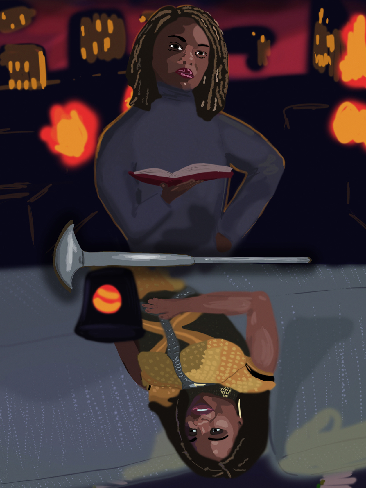 Sister Sage - the Two Sides 2d fanart illustration portrait theboys