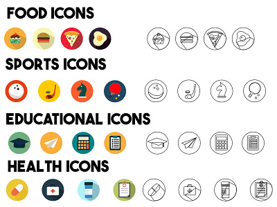 ICONS branding design doodles graphic design icons illustration logo typography ui vector