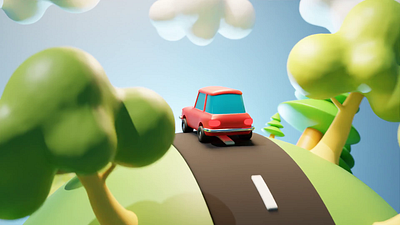 weekends 3d animation blender car motion graphics