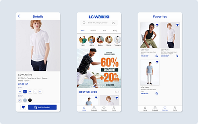 LC Waikiki Refresh: Redefining Style and Ease appredesign ecommerceapp fashionapp mobileappdesign redesignedapp ui uiuxdesign userinterface