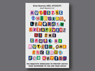 Book cover design about autism: imagining yourself as autistic autism autistic book cover creative design therapy thinking