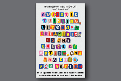 Book cover design about autism: imagining yourself as autistic autism autistic book cover creative design therapy thinking