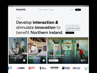 Connected NI design graphic design homepage ui web design website