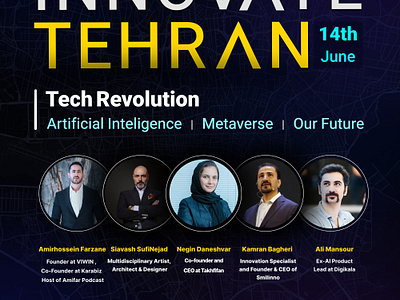 INNOVATE TEHRAN 2024 design graphic design poster