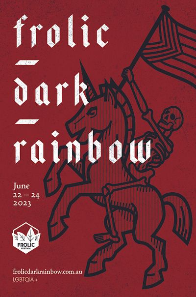 Frolic Dark Rainbow festival branding