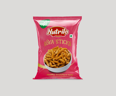 Soya Sticks Pouch Design box design branding design fmcg products food packaging label design logo design mockup namkeen design packaging product design snacks snacks packaging soya sticks