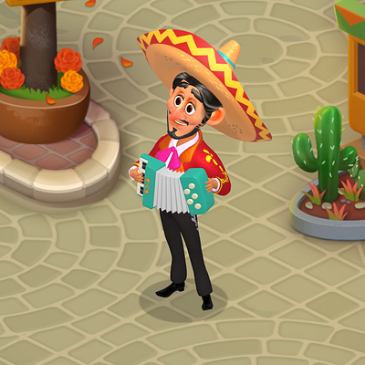 3D Animation - Mariachi 3d animation symbol