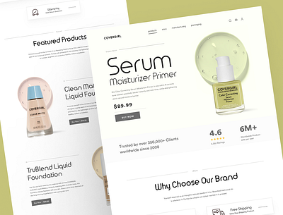 Beauty and Cosmetics Website beauty beauty and cosmetics cosmetics packaging product serum skincare uiux website x web design