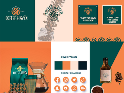 COFFE HAVEN LOGO been branding coffe logo coffee design flat graphic design icon illustration logo minimal ui vector