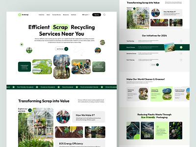 Scrap Industry Landing Page Design best dribble shots branding design tutorial figma figma design figma tutorial graphic design landing page design trend ui ui design ux