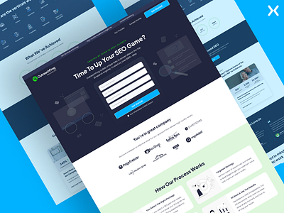 SEO Agency Landing Page/ Lead Generation design dribbble shot landing page design landingpage lead generation lead generation landing page seo agency seo agency landing page ui ux